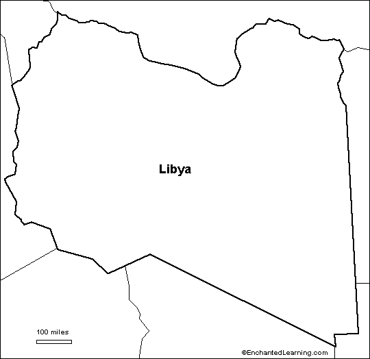 outline map Libya