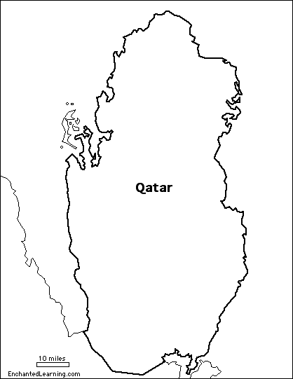 outline map Qatar