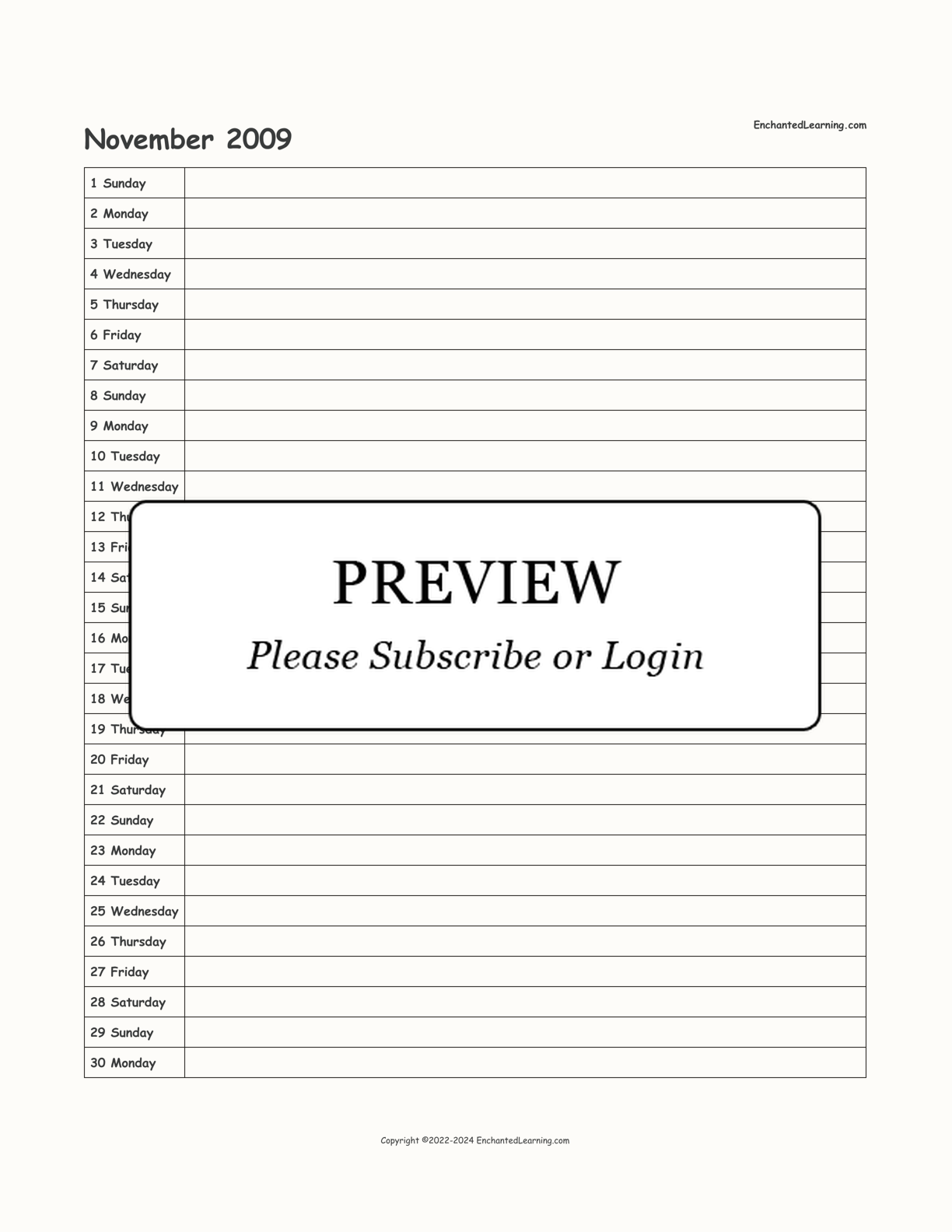 2009-2010 School-Year Scheduling Calendar interactive printout page 5