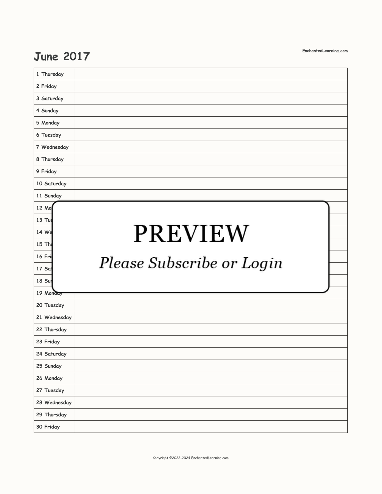 2016-2017 School-Year Scheduling Calendar interactive printout page 12