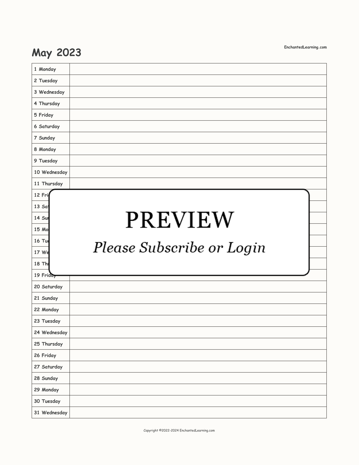 2022-2023 School-Year Scheduling Calendar interactive printout page 11