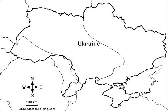 outline map - Ukraine