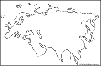 outline map - Eurasia
