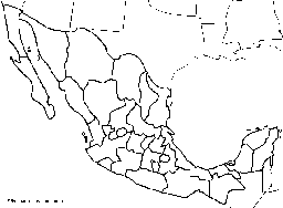 Outline Map of Mexican States