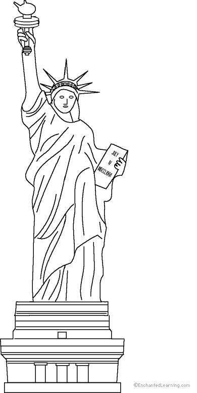 lady liberty coloring pages for kids - photo #22