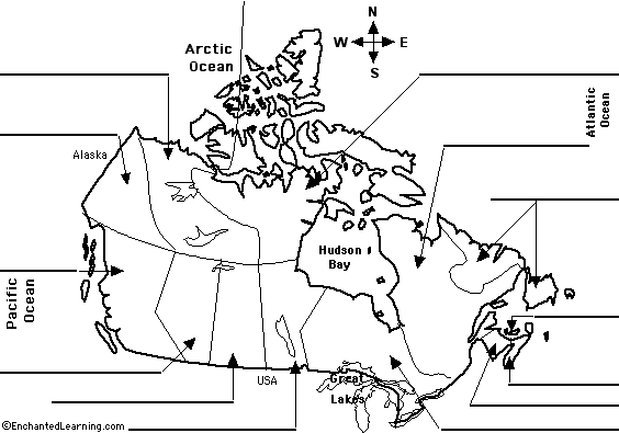 Label Canadian Provinces Map
